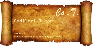 Császi Tibor névjegykártya